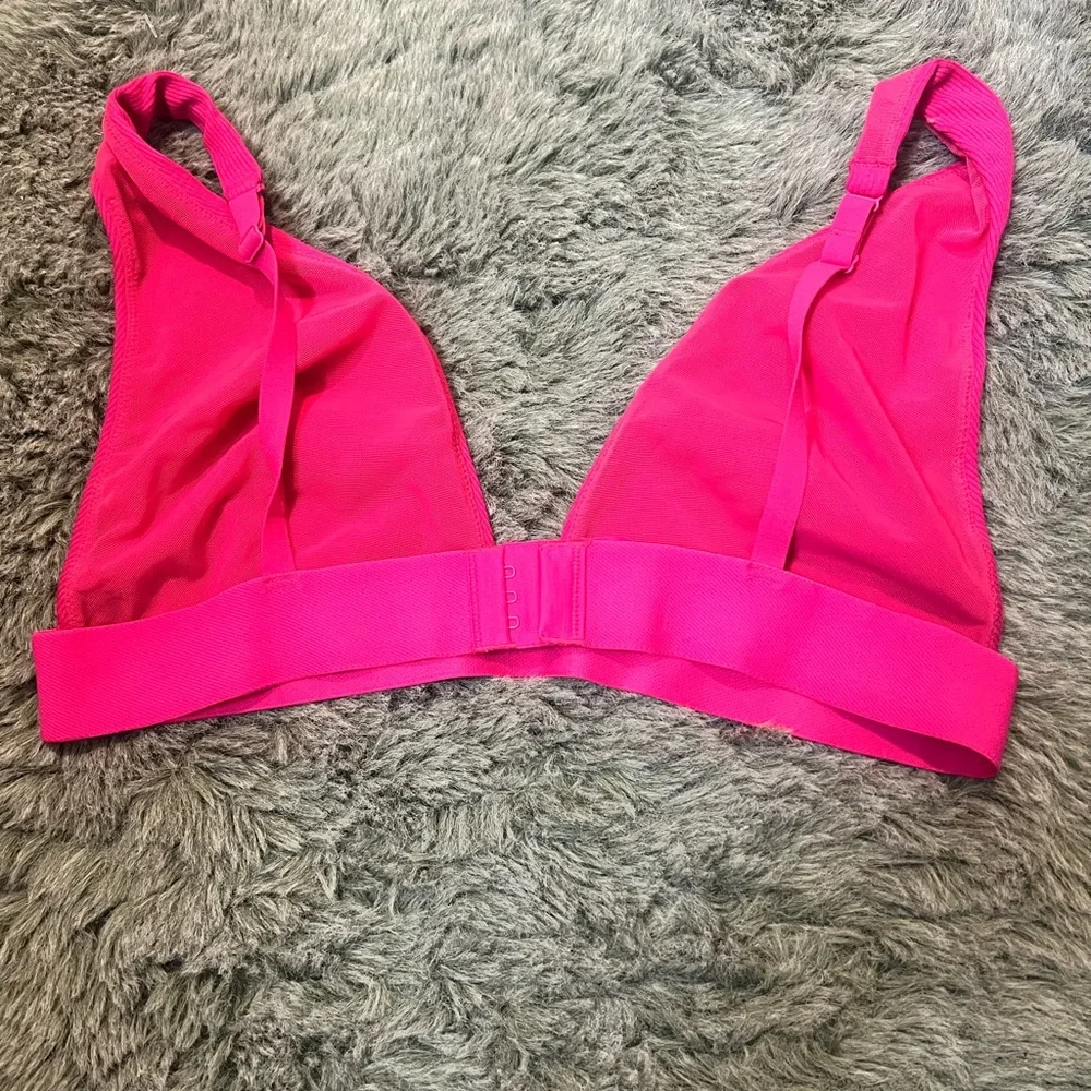 SKIMS PLUNGE BRALETTE RASPBERRY COTTON COLLECTION 3X - Picture 3 of 4